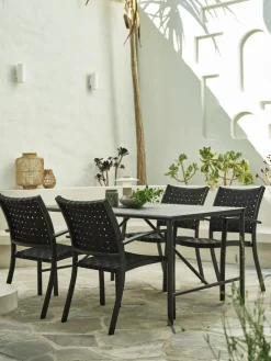 VIERLI + GLOMFJORDVIERLI L149 table + 4 GLOMFJORD chaises noir