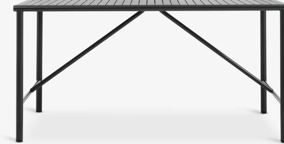 VIERLI + HEMSEDALVIERLI L149 table + 4 HEMSEDAL chaises noir