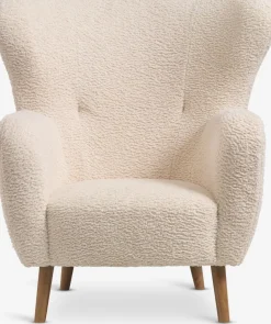 VILDSUNDFauteuil VILDSUND tissu teddy blanc cassé