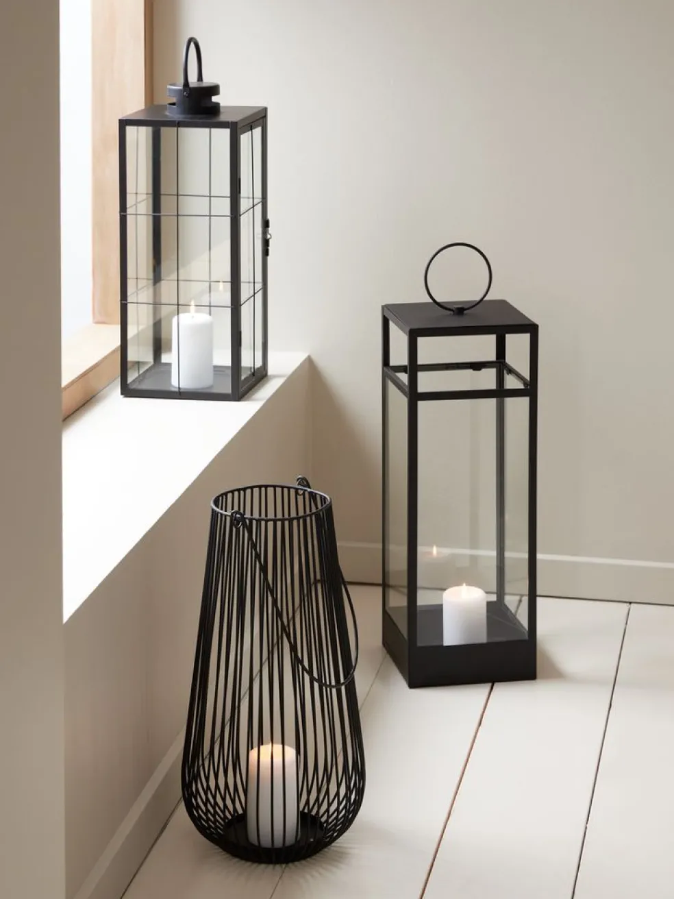 VILLADSLanterne VILLADS l20xL20xH50cm noir