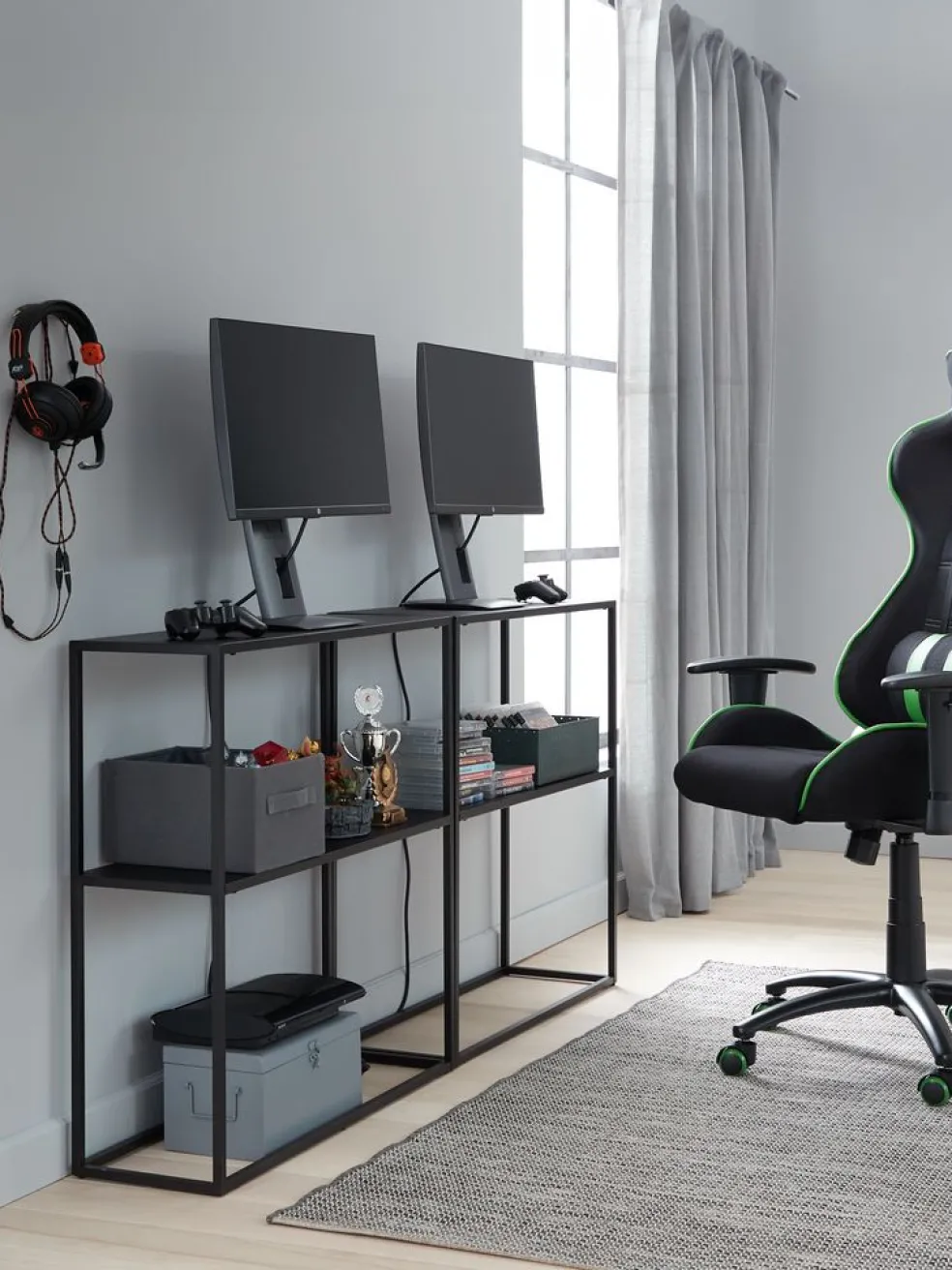 VIRUMConsole VIRUM 26x80 a/étagère noir