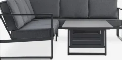 VONGEEnsemble lounge VONGE 6 personnes noir