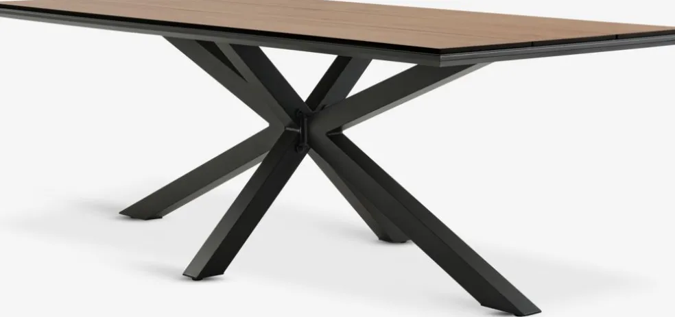 YPNASTED + ILDERHUSEYPNASTED L215 table naturel + 4 ILDERHUSE chaises noir