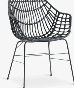 YPNASTED + ILDERHUSEYPNASTED L215 table naturel + 4 ILDERHUSE chaises noir
